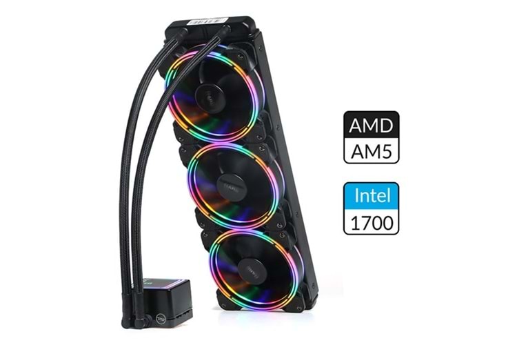 DARK 360mm W360 DKCCW360 RGB Sıvı Soğutmalı AM5-1700p İşlemci Fanı