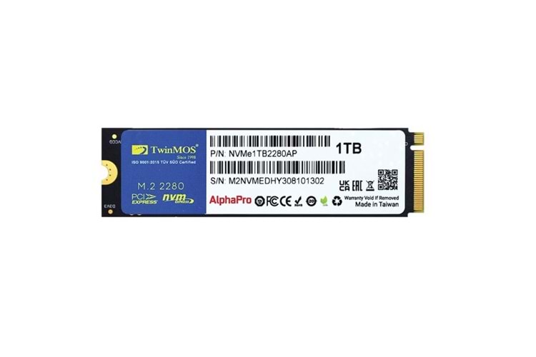 TWINMOS 1TB NV1TBG42280 7500- 6800MB/s M2 PCIe NVMe Gen4 Disk 