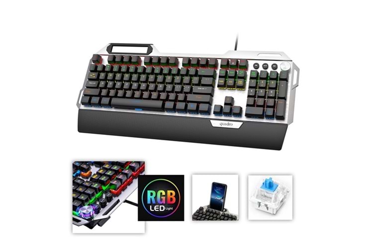 QUADRO TRON X100 Q Türkçe USB RGB Mekanik Gaming Klavye