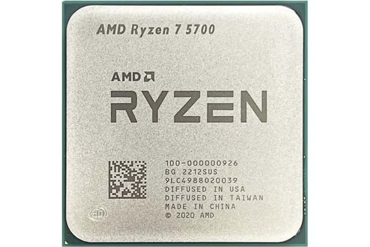  AMD RYZEN 7 5700 20MB 8çekirdekli VGA YOK AM4 65w Kutusuz+Fansız