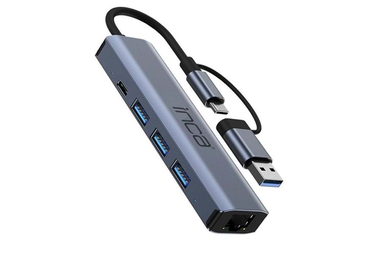 INCA IUTP-5T Gigabit USB Çoklayıcı USB 3.0,TYPEC Ethernet