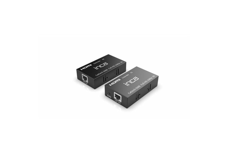 INCA 1port IEX-60 1port HDMI (giriş) 1port Ethernet (Cat6) HDMI Repeater 60metre mesafeye kadar