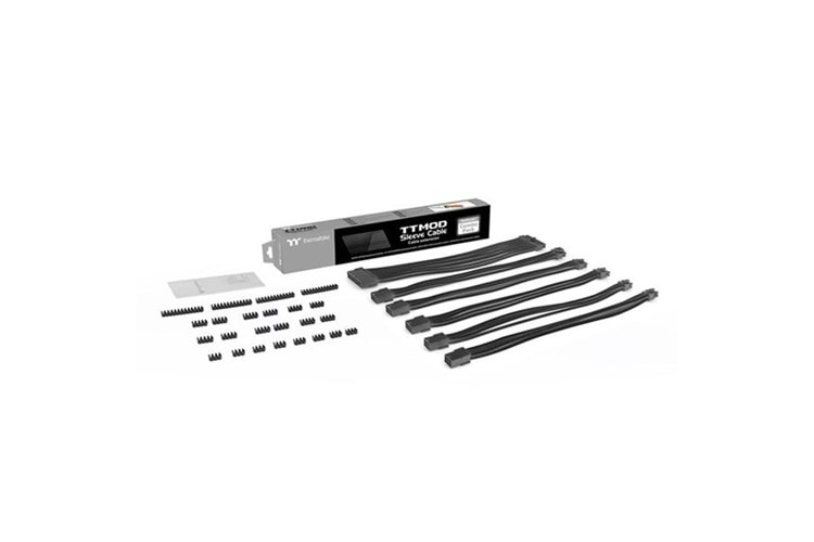Thermaltake AC-052-CN1NAN-A3 TtMod Black Power Supply Sleeved Kablo Seti (16 AWG)