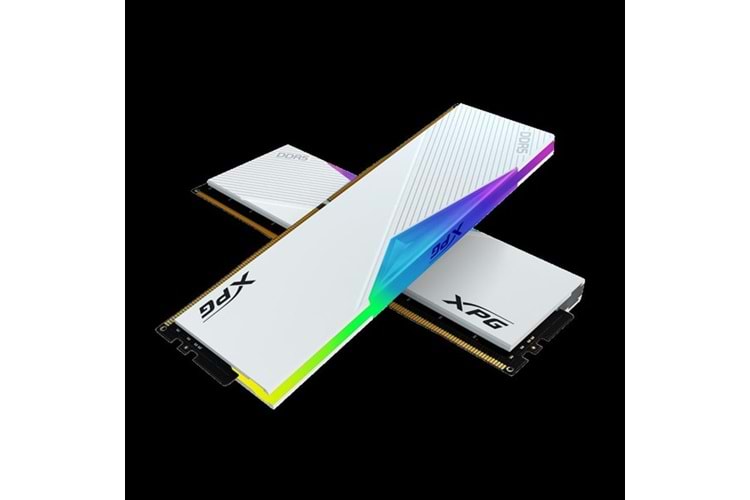 XPG 32GB (2X 16GB) DDR5 6000MHZ CL32 DUAL KIT RGB PC RAM LANCER AX5U6000C3016G-DCLARWH BEYAZ