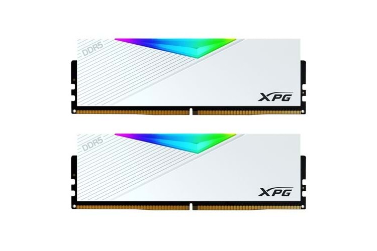 XPG 32GB (2X 16GB) DDR5 6400MHZ CL32 RGB DUAL KIT PC RAM LANCER AX5U6400C3216G-DCLARWH BEYAZ