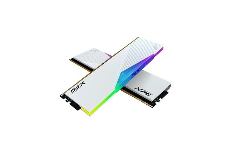 XPG 64GB (2X 32GB) DDR5 6400MHZ CL32 RGB DUAL KIT PC RAM LANCER BEYAZ AX5U6400C3232G-DCLARWH