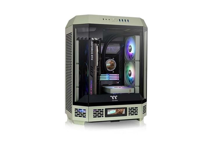 THERMALTAKE THE TOWER 600 TG CA-1Z1-00MEWN-00 GAMING MID-TOWER PC KASASI YEŞİL
