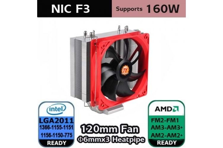 THERMALTAKE NIC F3 CL-P0587 AM3-775P HAVA SOĞUTMALI İŞLEMCİ FANI