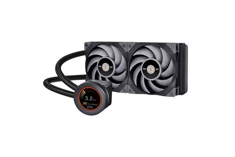 THERMALTAKE 240MM TOUGHLIQUID ULTRA 240 CL-W322-PL12GM-A RGB LCD EKRANLI AM5-1700P SIVI SOĞUTMALI İŞLEMCİ FANI