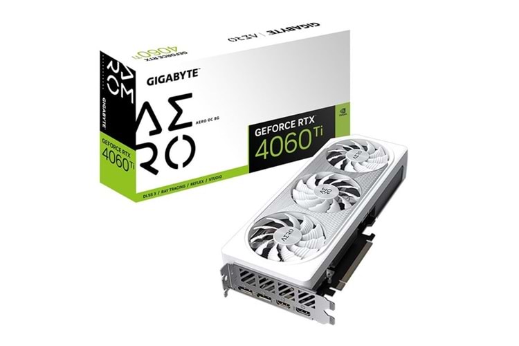 GIGABYTE 8GB RTX4060TI AERO OC GV-N406TAERO OC 8GD GDDR6 128bit PCIE 4.0