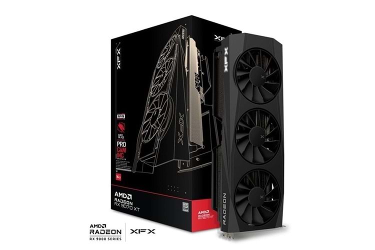 XFX 16GB RX9070XT QUICKSILVER RX-97TQICKB9 GDDR6 256Bit PCIE 5.0