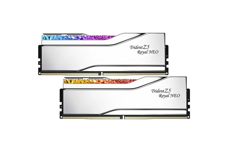 GSKILL 32GB (2X 16GB) DDR5 6400MHZ CL30 RGB DUAL KIT PC RAM TZ5 ROYAL NEO SILVER F5-6400J3039G16GX2-TR5NS