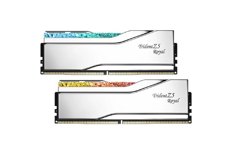 GSKILL 32GB (2X 16GB) DDR5 6400MHZ CL32 RGB DUAL KIT PC RAM TZ5 ROYAL SILVER F5-6400J3239G16GX2-TR5S