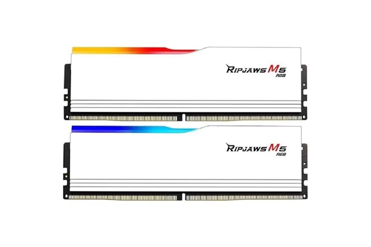 GSKILL 32GB (2X 16GB) DDR5 6400MHZ CL36 RGB DUAL KIT PC RAM RIPJAWS M5 F5-6400J3648F16GX2-RM5RW BEYAZ