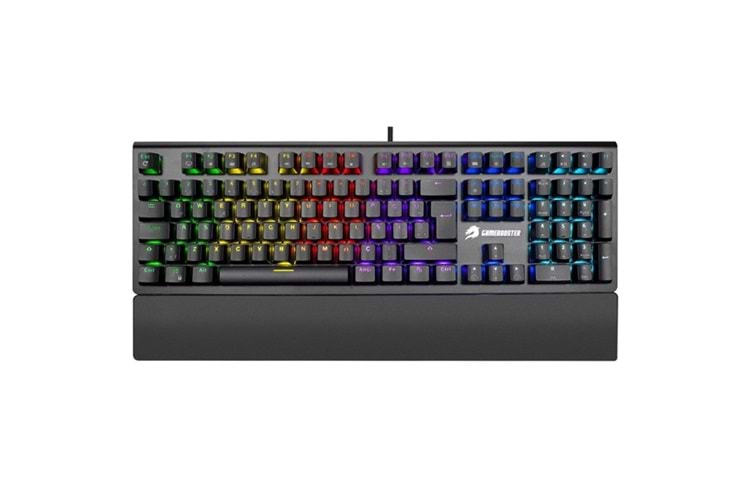 GameBooster G908 Bolt Rainbow Aydınlatmalı Blue Switch Mekanik Bileklikli Oyun Klavyesi