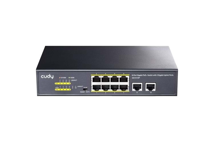 CUDY 8port GS1010P GIGABIT 2-UPLINK 120W FULL POE SWITCH