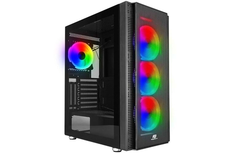 POWERBOOST VK-G3506S 4-RGB RIGN FANLI GAMING MID-TOWER PC KASASI