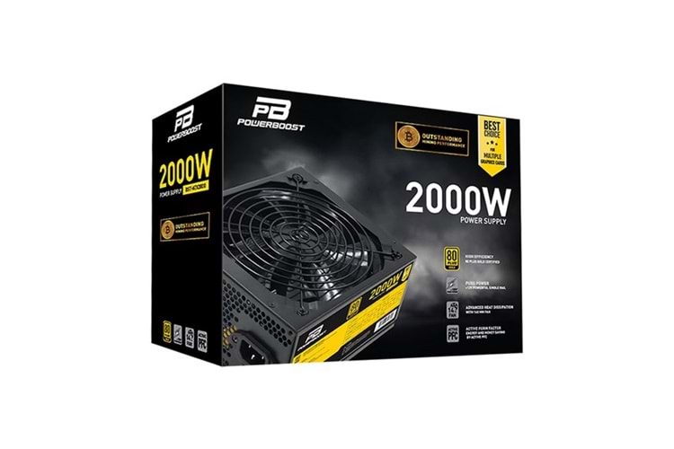 POWERBOOST 2000W BST-ATX2000 14CM FANLI MINING POWER SUPPLY