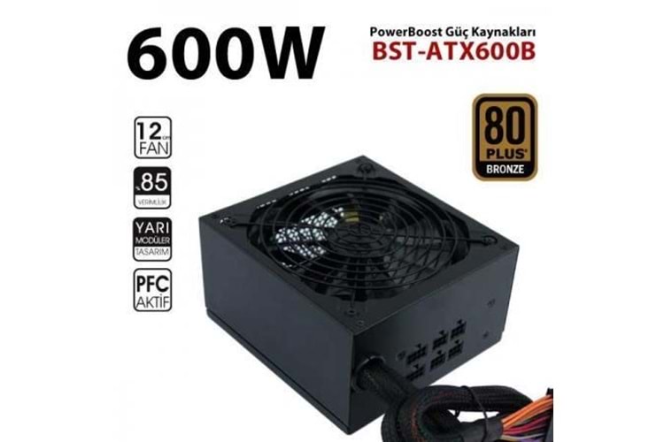 POWERBOOST 600W 80+ BRONZE BRIO BST-ATX600BEU POWER SUPPLY
