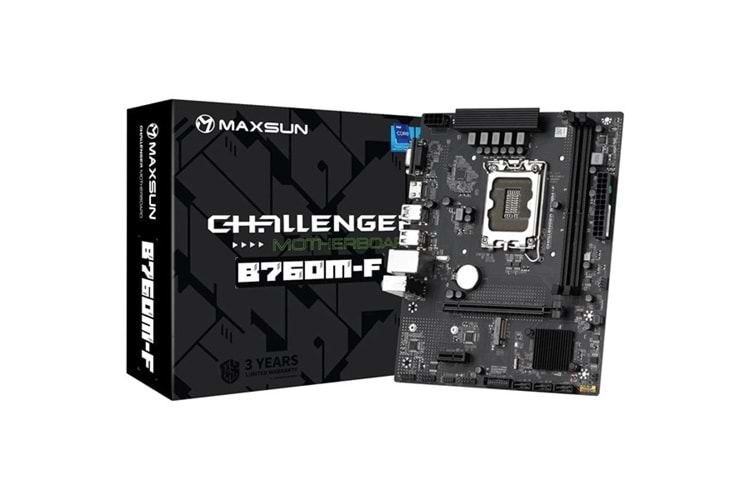 MAXSUN CHALLANGER B760M-F DDR4 HDMI PCIE 4.0 1700P MATX