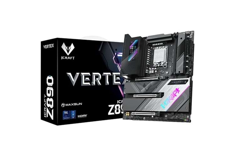 MAXSUN MS-iCraft Z890 VERTEX WIFI7 DDR5 HDMI-DP TYPEC PCIE 5.0 1851P ATX