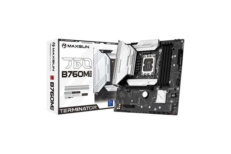 MAXSUN TERMINATOR B760M DDR4 HDMI-DP PCIE 4.0 1700P MATX