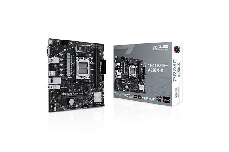 ASUS PRIME A620M-K DDR5 HDMI PCIe 16X v4.0 AM5 mATX	