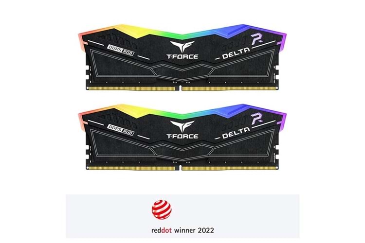 TEAM 32GB (2X 16GB) DDR5 7600MHZ CL36 RGB DUAL KIT PC RAM DELTA BLACK FF3D532G7600HC36DDC01