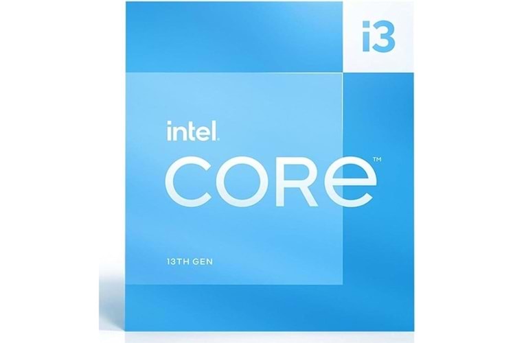 INTEL CORE i3 13100 17MB 4çekirdekli O/B VGA 1700p 60w Kutulu+Fanlı 