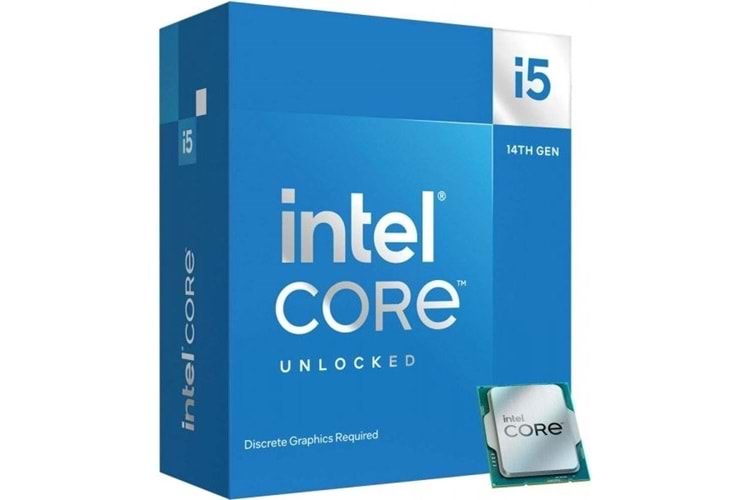 INTEL CORE i5 14600KF 44MB 8çekirdekli VGA YOK 1700p 125w Kutulu+Fansız