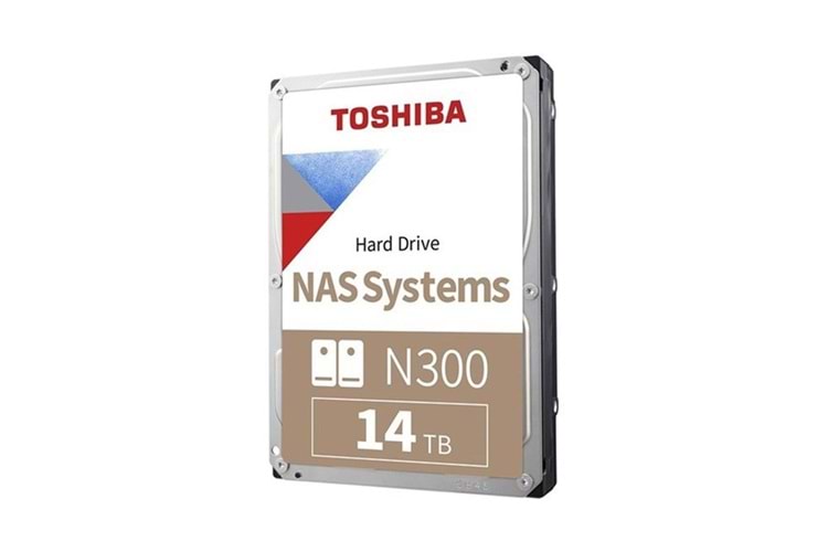 TOSHIBA 14TB N300 HDWG51EUZSVA 512MB 7200RPM SATA-3 NAS DİSKİ