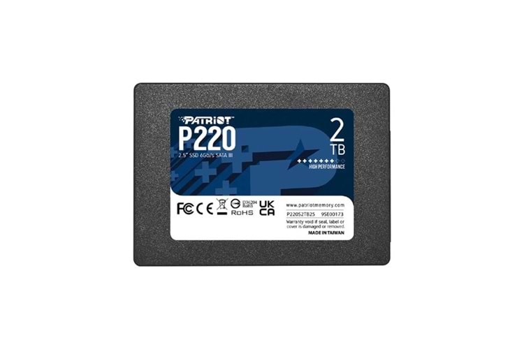PATRIOT 2TB P220 P220S2TB25 550-500MB/s SATA-3 SSD DİSK