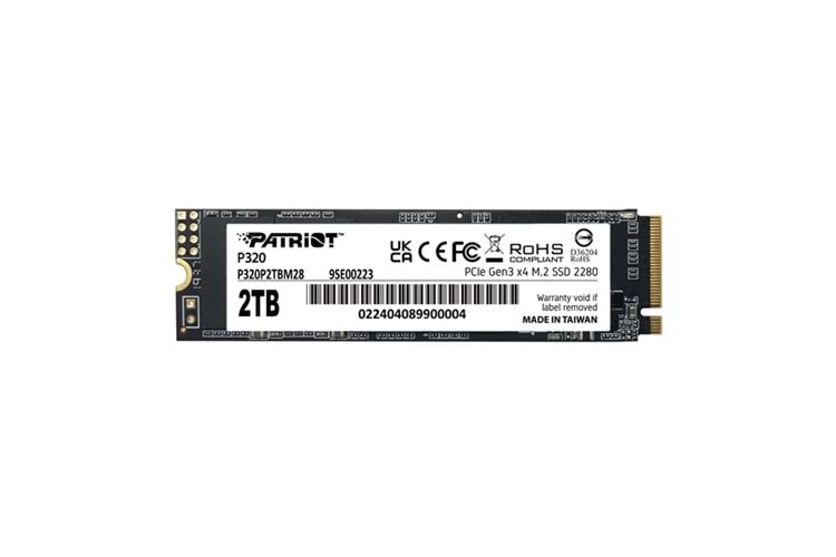 PATRIOT 2TB P320 P320P2TBM28 3000-2200MB/s M2 NVME GEN4 DİSK