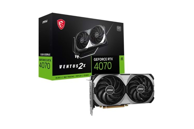 MSI RTX4070 12GB VENTUS 2X E 12G OC GDDR6X 192bit HDMI DP PCIe 4.0