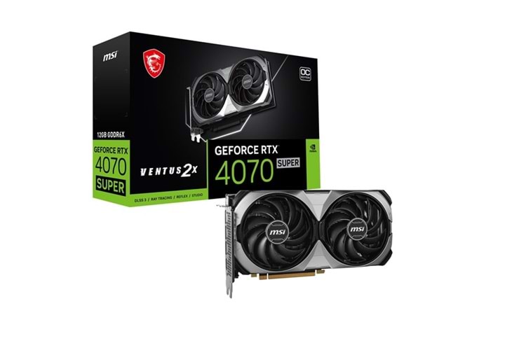 MSI RTX4070 SUPER 12GB VENTUS 2X 12G OC GDDR6X 192bit HDMI DP PCIe 4.0 