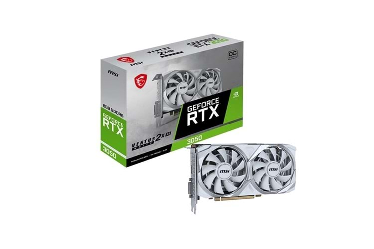 MSI RTX3050 8GB VENTUS 2X WHITE 8G GDDR6 128bit HDMI DVI DP PCIe 16X v4.0	