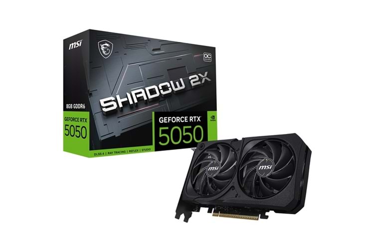 MSI RTX5050 8GB SHADOW 2X OC 128BİT GDDR6 HDMI DP PCIe 5.0