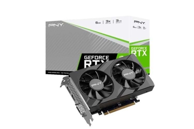 PNY 6GB RTX3050 VCG30506DFXPB1 GDDR6 96bit HDMI-DP PCIE 4.0