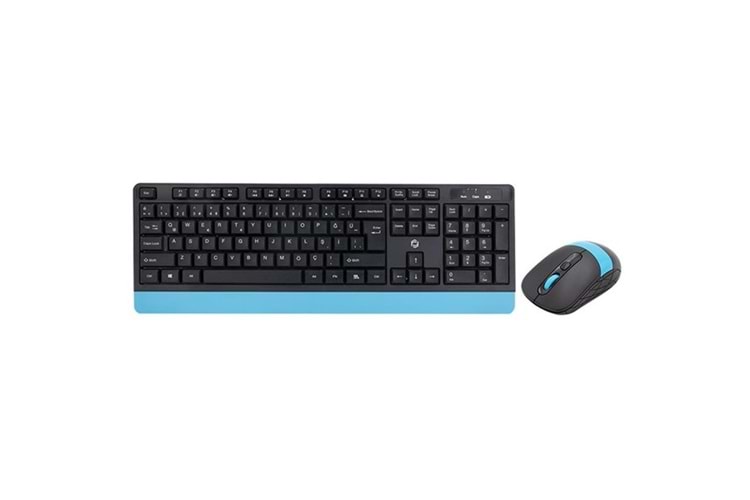 FRISBY Q TR FK-4885QU KABLOSUZ MULTIMEDYA KLAVYE MOUSE SET SİYAH MAVİ