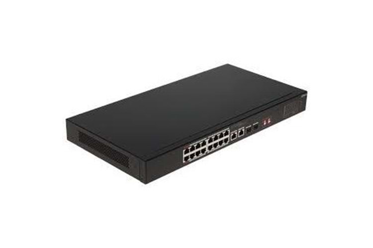 DAHUA 16port 135w FULL PoE S3218-16ET-135 GIGABIT 2X UPLINK-2X SFP Yönetilemez Switch