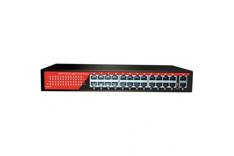 EZCOOL 24port EZ-24PSF GIGABIT 2-SFP 320W POE YÖNETİLEMEZ SWITCH