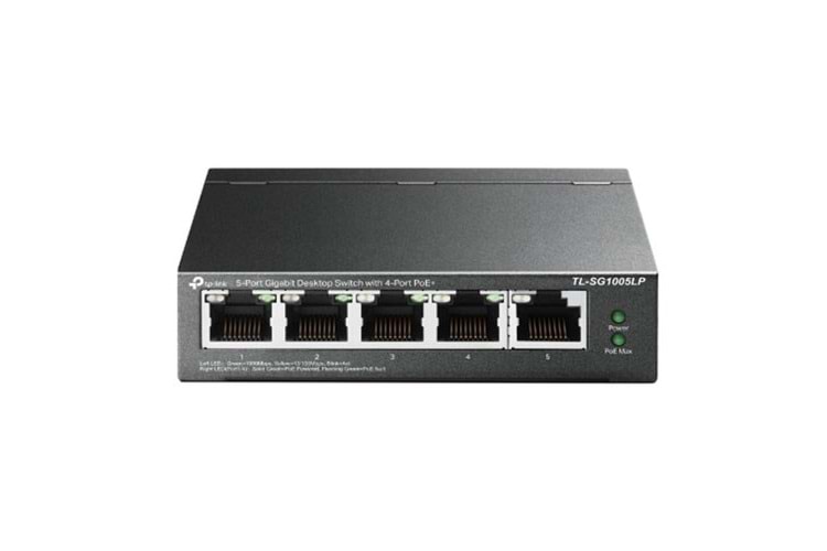 TP-LINK 5port TL-SG1005LP Gigabit 4port PoE 47.5w Yönetilemez Switch