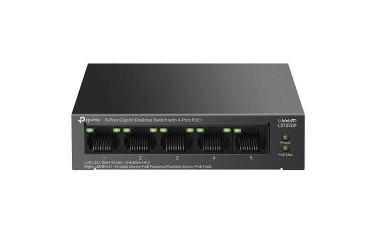 TP-LINK 5port LS105GP Gigabit 4port 65w PoE Switch