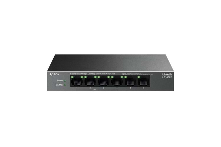 TP-LINK 6port LS106LP GIGABIT 41W 4port POE YÖNETİLEMEZ SWITCH