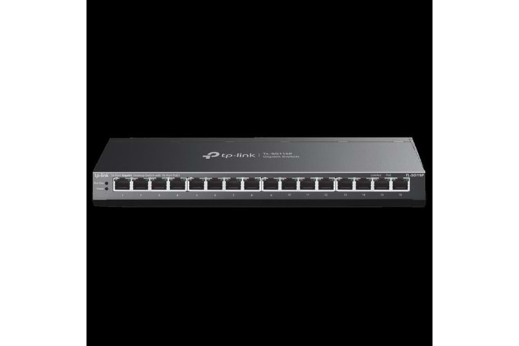 TP-LINK 16port TL-SG116P GIGABIT 120W FULL POE YÖNETİLEMEZ SWITCH