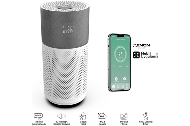 XENON SMART X7420 M0 Akıllı Hava Temizleyici Gri