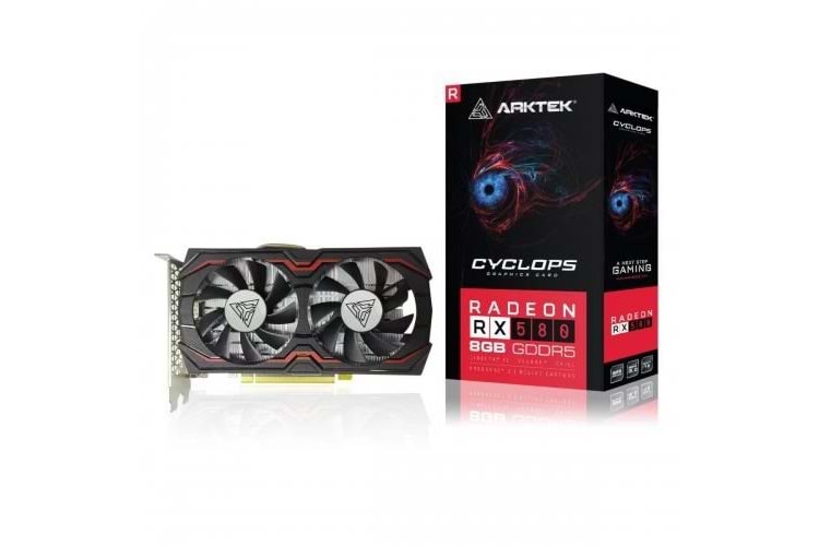 ARKTEK 8GB RX580 CYCLOPS AKR580D5S8GH1 GDDR5 256bit HDMI-DV-DP PCIE 3.0