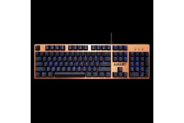 GAMDIAS AURA GK1, USB Kablolu, İngilizce, Çok Renkli Arka Aydınlatma, Red Mekanik Switch, Bronze Edition, Gaming Klavye