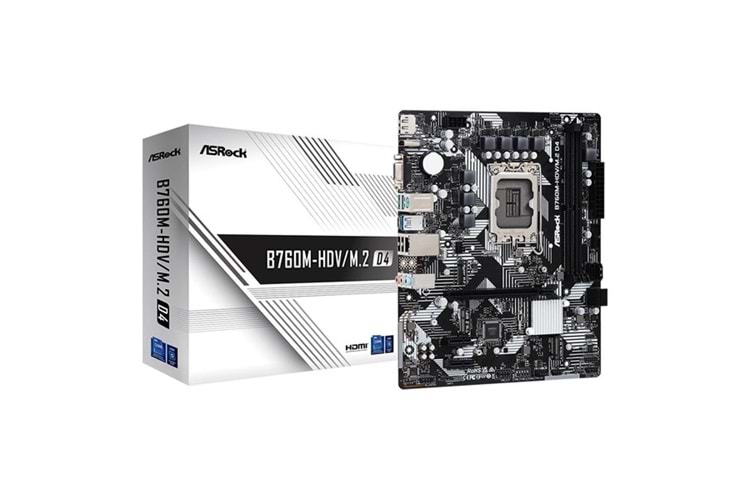 ASROCK B760M-HDV/M.2 D4 DDR4 HDMI-DP PCIE 4.0 1700p mATX