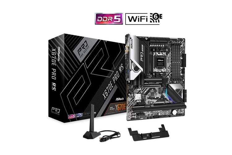 ASROCK X670e PRO RS DDR5 HDMI-DP PCIE 5.0 AM5 ATX
